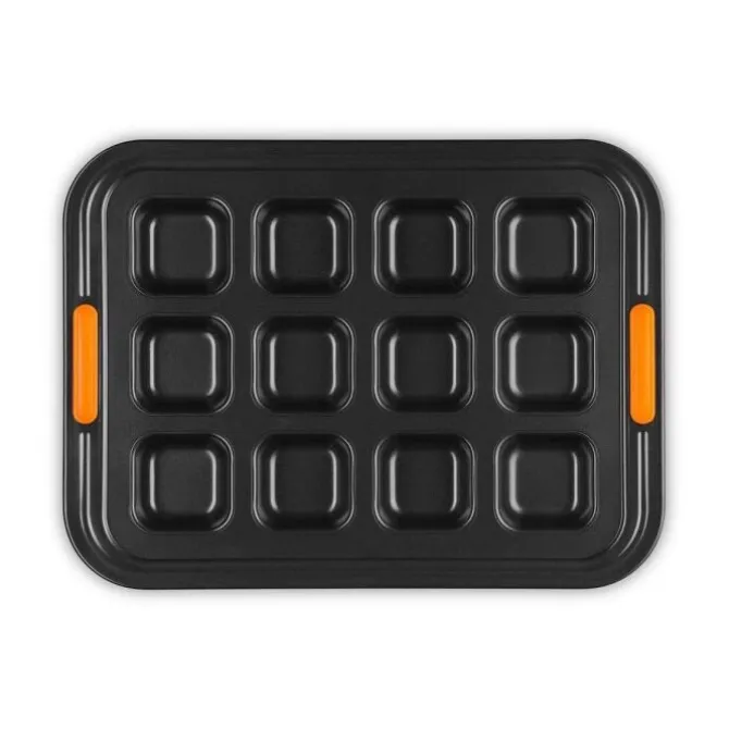 Le Creuset Pâtiliss bakvorm voor 12 brownies staal zwart