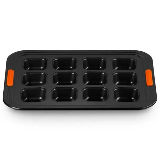 Le Creuset Pâtiliss bakvorm voor 12 brownies staal zwart