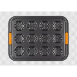 Le Creuset Pâtiliss bakvorm voor 12 sneeuwvlokken staal zwart