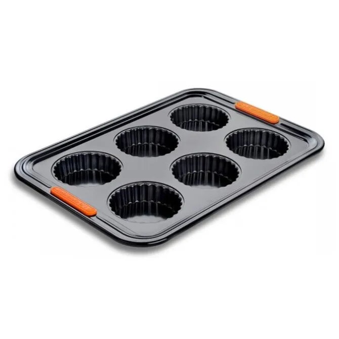 Le Creuset Pâtiliss bakvorm voor 6 taartjesvormen staal zwart