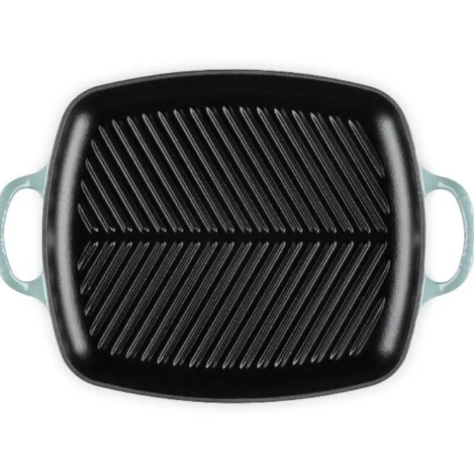 Le Creuset rechthoekige grill 30 cm gietijzer Sea Salt