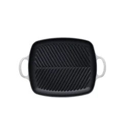 Le Creuset rechthoekige grill 30 cm gietijzer Meringue