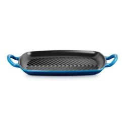 Le Creuset rechthoekige grill 30 cm gietijzer Azure
