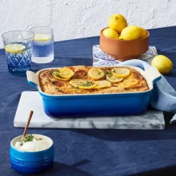 Le Creuset rechthoekige ovenschaal 32 x 24 cm aardewerk Azure