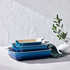 Le Creuset rechthoekige ovenschaal 26 x 19 cm aardewerk Azure