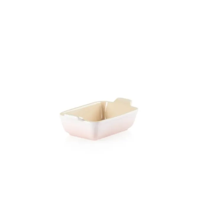 Le Creuset rechthoekige ovenschaal 19 x 14 cm aardewerk Shell Pink