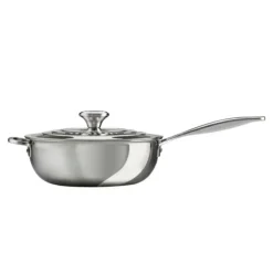 Le Creuset RVS Plus sauteerpan met anti-aanbaklaag en deksel  ø 24 cm rvs