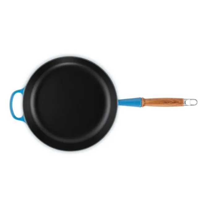 Le Creuset sauteerpan rond met open greep ø 28 cm gietijzer Azure