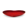 Le Creuset schaal hart 32 cm aardewerk kersrood