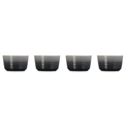 Le Creuset schaaltje 100 ml ø 7,8 cm aardewerk Flint 4 stuks