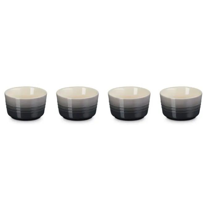 Le Creuset schaaltje 100 ml ø 7,8 cm aardewerk Flint 4 stuks