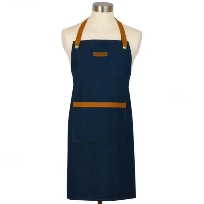 Le Creuset schort 80 x 70 cm textiel Denim