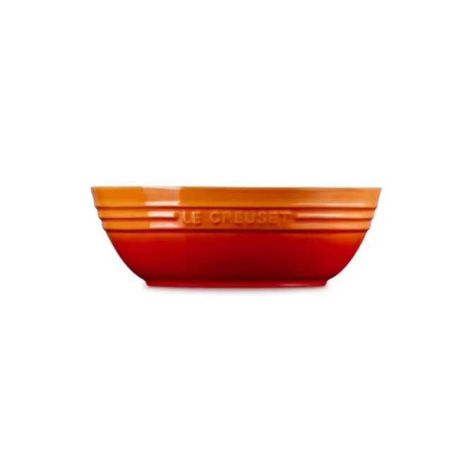 Le Creuset serveerschaal ovaal 29 cm aardewerk vulcanique