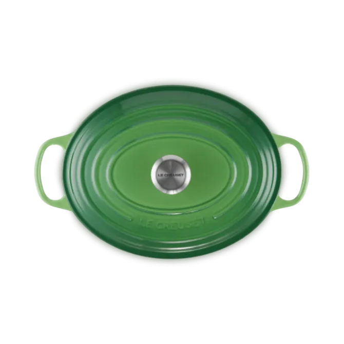 Le Creuset Signature braadpan ovaal 6,3 liter ø 31 cm gietijzer bamboo