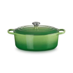 Le Creuset Signature braadpan ovaal 6,3 liter ø 31 cm gietijzer bamboo