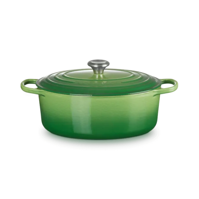 Le Creuset Signature braadpan ovaal 6,3 liter ø 31 cm gietijzer bamboo