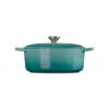 Le Creuset Signature braadpan ovaal 4,7 liter ø 29 cm gietijzer Bleu Riviera