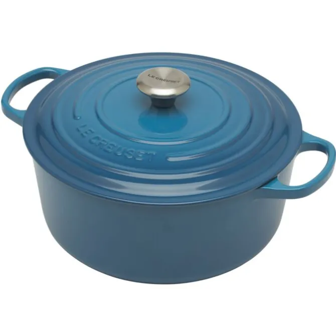 Le Creuset Signature braadpan 6,7 liter ø 28 cm gietijzer Marseilleblauw