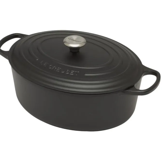 Le Creuset Signature braadpan ovaal 8,9 liter ø 35 cm gietijzer mat zwart