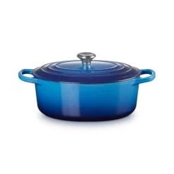 Le Creuset Signature braadpan ovaal 6,3 liter ø 31 cm gietijzer Azure