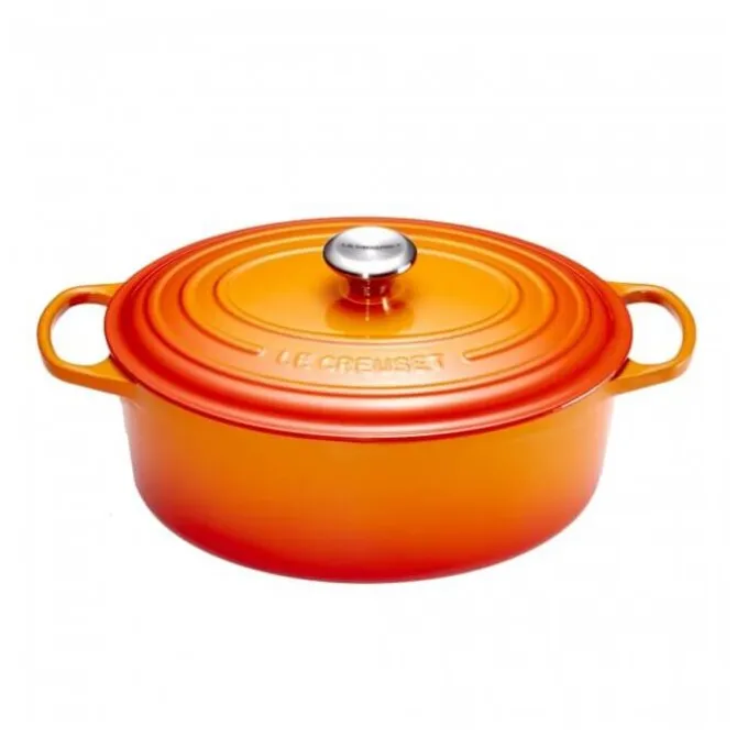 Le Creuset Signature braadpan ovaal 8,9 liter ø 35 cm gietijzer vulcanique