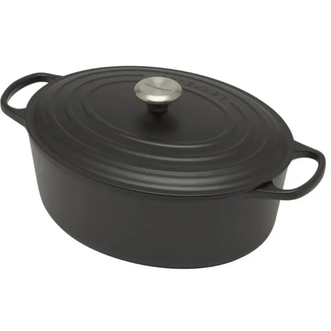 Le Creuset Signature braadpan ovaal 7,5 liter ø 33 cm gietijzer matzwart