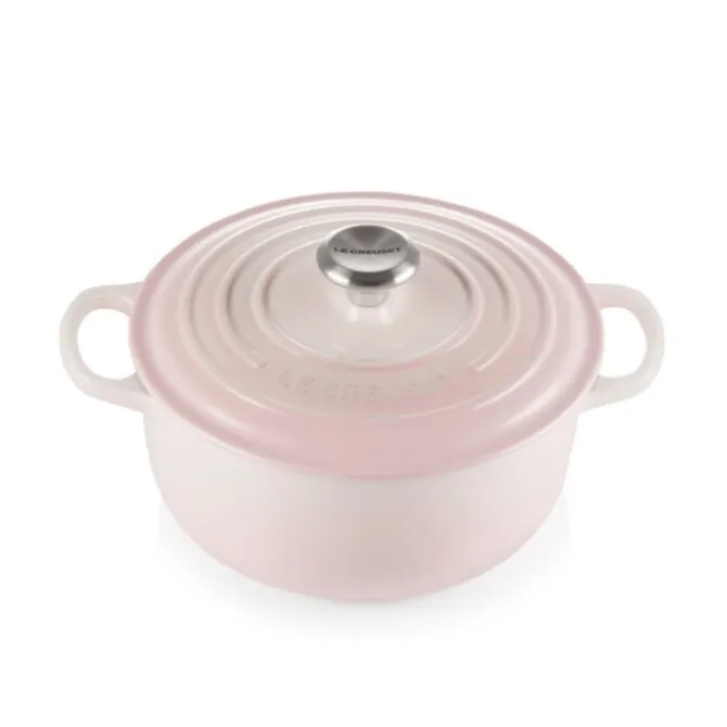 Le Creuset Signature braadpan 2,4 liter ø 20 cm gietijzer Shell Pink