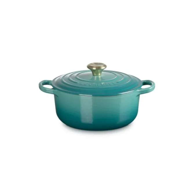 Le Creuset Signature braadpan 2,4 liter ø 20 cm gietijzer Bleu Riviera