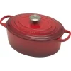 Le Creuset Signature braadpan ovaal 4,7 liter ø 29 cm gietijzer kersrood