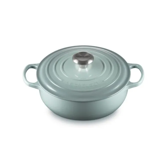 Le Creuset Signature sauteuse ø 24 cm gietijzer Sea Salt