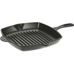 Le Creuset skillet grill vierkant 26 cm gietijzer matzwart