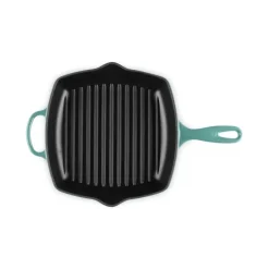 Le Creuset skillet grill vierkant 26 cm gietijzer Bleu Riviera