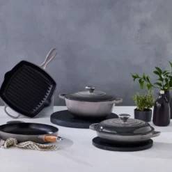 Le Creuset skillet grill vierkant 26 cm gietijzer Flint