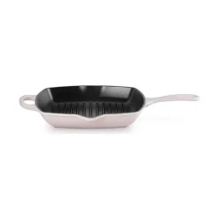 Le Creuset skillet grill vierkant 26 cm gietijzer Shell Pink