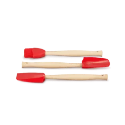 Le Creuset spatelset silicone kersrood 3-delig