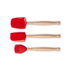 Le Creuset spatelset silicone kersrood 3-delig
