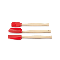 Le Creuset spatelset silicone kersrood 3-delig