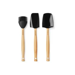 Le Creuset spatelset silicone zwart 3-delig