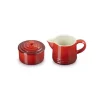 Le Creuset suiker- en melkset aardewerk kersrood 2-delig