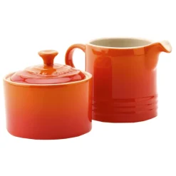 Le Creuset suiker- en melkset aardewerk vulcanique 2-delig