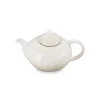 Le Creuset theepot met filter 1,3 liter aardewerk Meringue