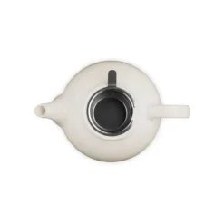 Le Creuset theepot met filter 1,3 liter aardewerk Meringue