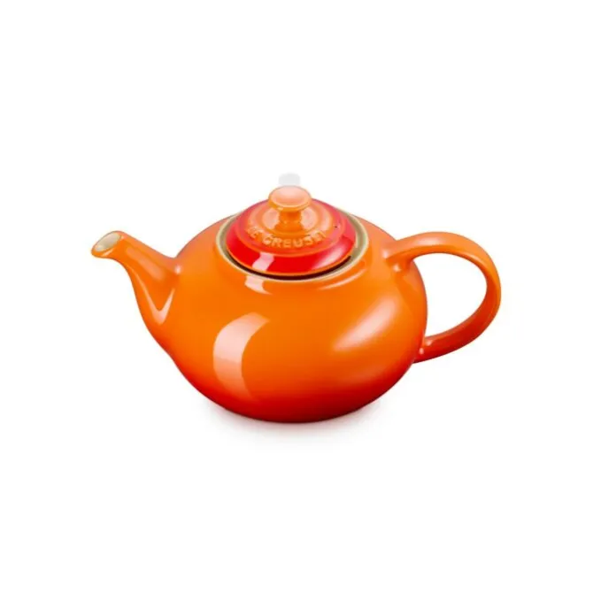 Le Creuset theepot met filter 1,3 liter aardewerk vulcanique