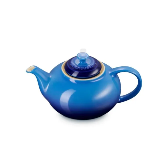 Le Creuset theepot met filter 1,3 liter aardewerk Azure