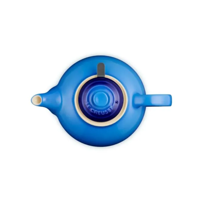 Le Creuset theepot met filter 1,3 liter aardewerk Azure