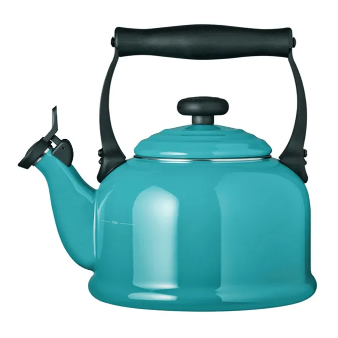Le Creuset Tradition fluitketel 2,1 liter staal Caribbean blue