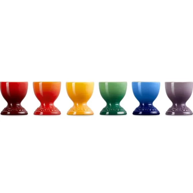 Le Creuset Vancouver eierdop aardewerk regenboog 6-delig