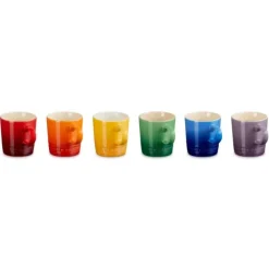 Le Creuset Vancouver espressokop 100 ml aardewerk regenboog