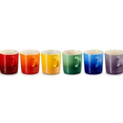 Le Creuset Vancouver mok 350 ml aardewerk regenboog 6-delig
