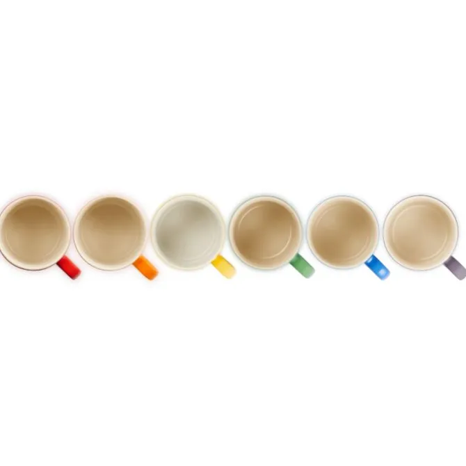 Le Creuset Vancouver mok 350 ml aardewerk regenboog 6-delig